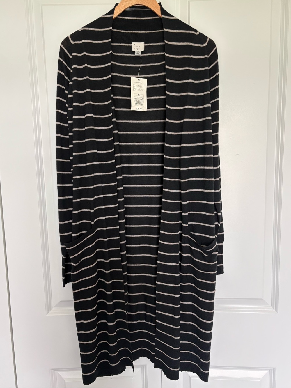 A new day Striped Long Cardigan - Medium